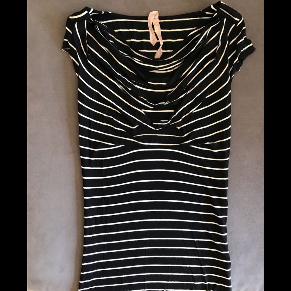 Bailey 44 Black and White striped top